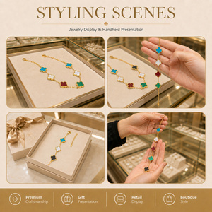 สร้อยข้อมือสแตนเลสเคลือบสีหลากสีแบบขายส่ง เครื่องประดับแฟชั่นผู้หญิง Vefiery รับผลิตแบบ OEM ODM - Product Image 2