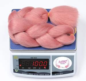 ShowJarlly Tresses africaines chinoises 24 pouces Jumbo Machine Double Weft Pré-étirées Fibres synthétiques 150g 1 paquet - Product Image 4