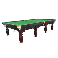 Table de billard professionnelle de tournoi en bois massif de 12 pieds, avec plateau en ardoise marbrée, cuir véritable, design unique, snooker