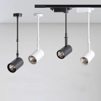 10W/20W/30W longue tige piste lumière télescopique bras Long rotatif plafond COB projecteur magasin de vêtements maison Rail lustre