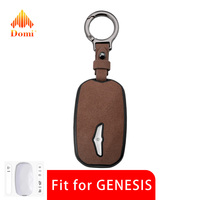 Étui de protection en cuir TPU pour clé de voiture Genesis G80/G70/G90 2023-2025 – Sac à clé de voiture en cuir populaire pour télécommandes intelligentes – Accessoires