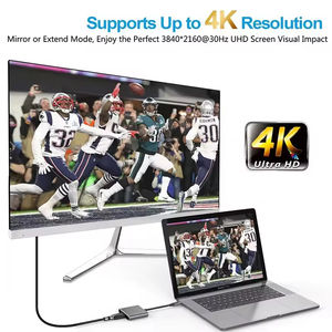 Docking Station <span class=keywords><strong>a</strong></span> 3 Porte USB-C 3.1 <span class=keywords><strong>a</strong></span> USB 3.0 PD HDTV HD 4K Hub USB Tipo C 3 in 1 per Laptop e Telefono <span class=keywords><strong>a</strong></span> Prezzo di Fabbrica - Product Image 4