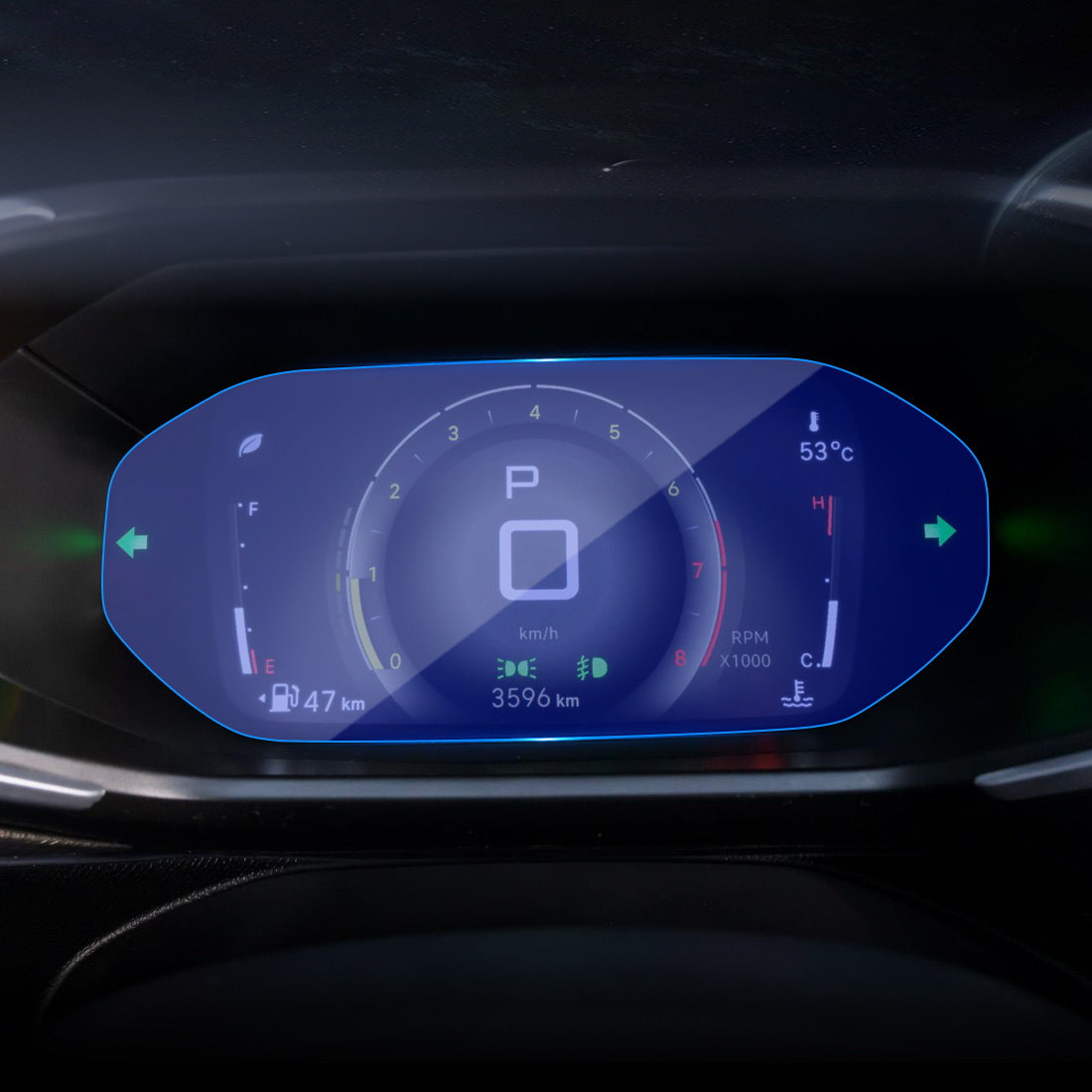 For 26 C3 AIRCROSS Blue Dash