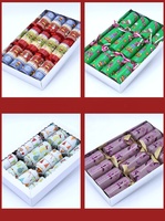 Cracker de Noël, boîte cadeau, emballage, décorations de fête de Noël, article de blague, bonbons de Noël, festival de crackers