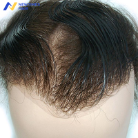Toupet Homme Newtimes Hair en Cheveux Humains, Remplacement Ultra Légère Densité Peau Très Fine, Boucles en V