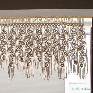 Décorations murales en macramé, art mural en corde, style bohème chic contemporain, 100% coton, personnalisées - Product Image 3