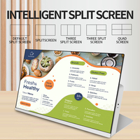 Pantalla Publicitaria Digital de Escritorio BENSHI de 27 Pulgadas, 250 Nits, Interior, USB, Forma de L, Android Smart Wifi LCD para Restaurantes