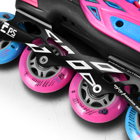 Patins à roues alignées pour adultes noir et blanc frais avec coussin d'air patins à roulettes urbains à coque dure pour une utilisation en hiver