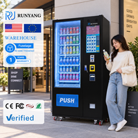 Distributeur automatique de boissons et de nourriture intelligent RUNYANG, personnalisé, pour les entreprises, avec écran tactile