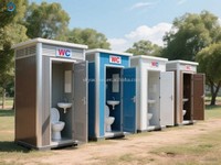 Toilettes portables, toilettes mobiles, unité WC préfabriquée en conteneur avec lavabo pour chantier, événement, camping, parc public