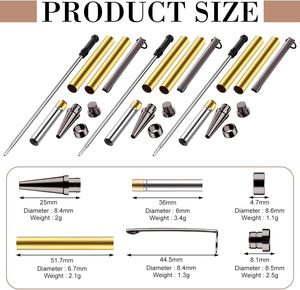 <span class=keywords><strong>Kit</strong></span> per <span class=keywords><strong>Penne</strong></span> Slimline Senza MOQ a Prezzo di Fabbrica, per Tornitura del Legno, Design Aerodinamico in Metallo Nero Opaco, <span class=keywords><strong>Kit</strong></span> Fai-da-Te per <span class=keywords><strong>Penne</strong></span> Slimline da 7mm - Product Image 4