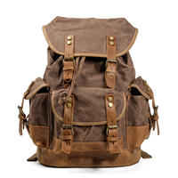 Sac à dos vintage en toile pour ordinateur portable avec port de chargement USB, multi-poches, idéal pour l'école et les voyages, pour hommes, femmes et étudiants, vente en gros, OEM