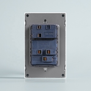 1 Gang 1 cách tường thiết bị chuyển mạch điện + 3 cực tường Ổ cắm điện 118*75 Mét lõm Switched Ổ cắm ổ cắm 220V 250V - Product Image 6