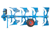 Arado Reversible Hidráulico de 3-5 Cuchillas y 200 HP |   Rotación Completa de 360 Grados |   Componentes de Rodamientos para Arados Reversibles de Servicio Pesado de 5 Bajos