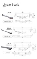Mini lecteur numérique LCD 1/2/3 axes D50 avec règle numérique à échelle linéaire en verre pour mini tour/fraiseuse RPM/PLD/PCD