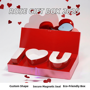Wholesale Recycled Materials <b>Rose</b> Flower Gift <b>Box</b> for Valentine's Day 2025 Customized I Love You Message - Product Image 2
