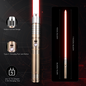 Primera opción Baselit economía modelo Metal Hilt Lightsaber Heavy Duel Blade Light Sword alta calidad intermitente característica juguete para regalo - Product Image 2