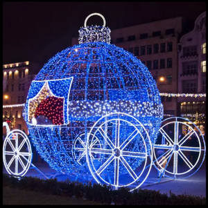 Renne de Noël lumineux à LED avec traîneau pour décoration de rue du Nouvel An - Product Image 6