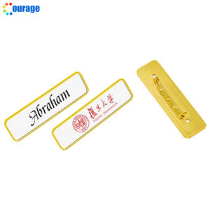 Lencana Nama Emas Baru 2*7cm, Blanko untuk Sublimasi dengan Lembaran Aluminium untuk Pencetakan Kustom - Product Image 3