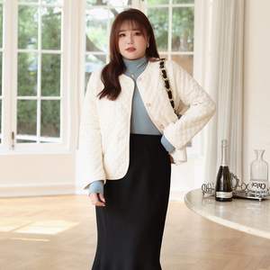 Chaqueta Acolchada de Algodón Runqi, Talla Grande, Otoño Invierno, Estilo Francés Informal, Chaqueta de Mujer de Grosor Medio con Bolsillo - Product Image 5