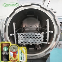 Stérilisateur automatique à jet d'eau industriel pour la mise en conserve de poisson, de viande de porc, de saucisses et de bœuf séché