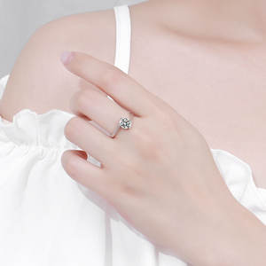 2025 Bague é<span class=keywords><strong>l</strong></span>égante classique en titane pur Angel's Kiss Diamond Ring Twist Arm Ring - Product Image 6