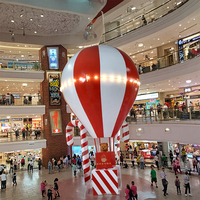 Ensemble de ballons commerciaux géants en fibre de verre pour Noël, comprenant des ballons en forme de canne à sucre et de sucette