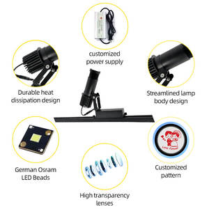 <span class=keywords><strong>Proiettore</strong></span> Gobo con Logo Personalizzato Gratuito per Pubblicità Commerciale Interna, Illuminazione su Pareti e Pavimenti, Alta Definizione e Luminosità - Product Image 2