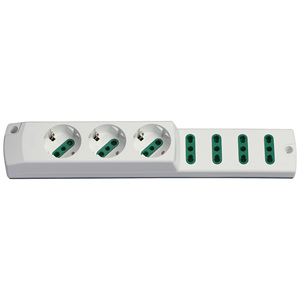 Power Strip 3P30+4P17 11 White 31.5 Cm Length 4.5 Cm Height - Product Image 1