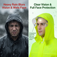 Veste et pantalon de pluie imperméables pour moto, réfléchissants, pour la sécurité routière et les patrouilles