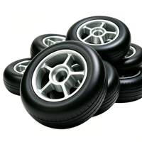 Roues en caoutchouc massif antidérapantes industrielles robustes sur mesure pour usine, roulettes industrielles de 5 à 6 pouces