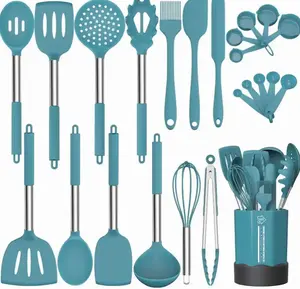 Prodotti in Silicone accessori per la casa e la cucina 5 pezzi resistente al calore cibo in Silicone utensili da cucina a buon mercato Set di spatole da cucina