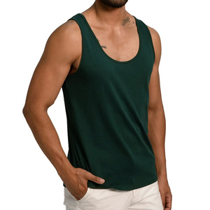 Camiseta sin mangas de algodón para hombre, cuello redondo, transpirable, de secado rápido, informal, para verano, ligera, para uso diario. - Product Image 4