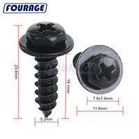 Boulon d'attache de couvercle de pare-chocs en métal de voiture automatique adapté pour Toyota 14-19 RAV4 Corolla (OEM: 7539242030)