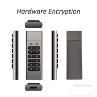 Secure USB Stick 3,0 32GB a 256GB Unidad flash USB de metal Encriptada con contraseña de hardware Memory Stick Cifrado Pen Drive