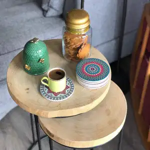 Posavasos de corcho de cerámica, impresión por sublimación de logotipo personalizado, absorción de agua, para decoración de tazas de café
