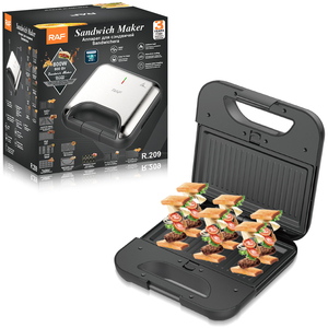 <span class=keywords><strong>Sandwichera</strong></span> RAF 10 en 1, 800W, Antiadherente, Doble Calentamiento, para Desayunos, Waffles, Donuts, Snacks, Uso Doméstico, 220-240V - Product Image 1