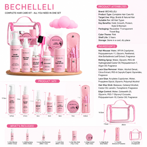 Kit de Coiffage pour Perruques et Cheveux : Cire Coiffante Fixation Forte, Colle et Dissolvant pour Lace Wig, Mousse Coiffante pour Perruques, <span class=keywords><strong>Tresses</strong></span> et Cheveux de Bébé - Product Image 4