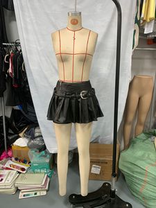 <span class=keywords><strong>Jupe</strong></span> plissée trapèze en cuir <span class=keywords><strong>noir</strong></span> pour femme, style gothique Y2K, mini-<span class=keywords><strong>short</strong></span>, Harajuku, coréenne, emo, vêtements vintage années 2000, été - Product Image 4