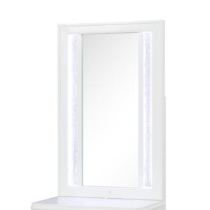Modern Style Nightstand With <b>Mirror</b> Top White <b>LED</b> Lighted Wood Frame Includes <b>Mirror</b> And Nightstand - Product Image 5