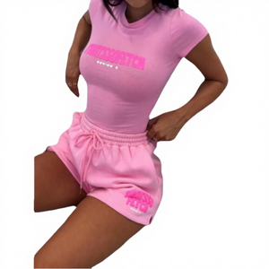 Camiseta Larga de Algodón Lisa para Mujer, Estilo Casual, con Logotipo Personalizado OEM, Manga Corta, Talla Grande, Teñida, con Botones - Product Image 4