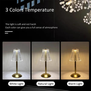 Modern LED <strong>Light</strong> <strong>Table</strong> Lamp Metal+glass Sensor Touch Control for Bedroom Living Room AC Power Supply - Product Image 4