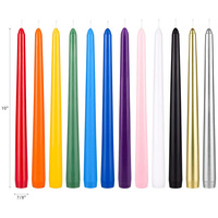 12 bougies coniques parfumées dégradées de couleur verte, faites à la main à partir de cire de soja végétalienne pour les fêtes, les mariages, la décoration de la maison, les dîners