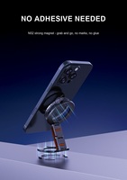 Support de téléphone magnétique en alliage d'aluminium, support de bracelet en silicone pliable, support de téléphone portable réglable pour la plupart des smartphones