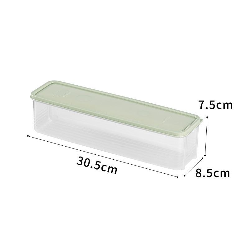 Caja transparente con tapa verde