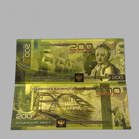 Billet de banque euro antique en feuille d'or 24 carats, support en plastique, cadeaux du Nouvel An, gravure élégante, technique de métal plaqué or