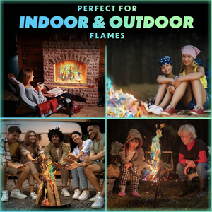 Blaze Magic Fire arcoíris fuego llamas mágicas polvo fuego CAMBIO <span class=keywords><strong>DE</strong></span> Color paquetes Campfire BBQ boda Hogar Accesorios <span class=keywords><strong>de</strong></span> fiesta <span class=keywords><strong>de</strong></span> madera - Product Image 5