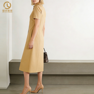 Kleid fornitori 2024 donna estate nuova elegante camicia a manica corta abito di <span class=keywords><strong>lino</strong></span> per le donne 2024 <span class=keywords><strong>abiti</strong></span> casual - Product Image 3