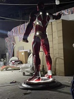 Statue personnalisée 1:1, 2 m, Iron Man, Spiderman, grande taille, artisanale, réaliste, statue d'anime célèbre, sculpture Iron Man, statue Iron Man