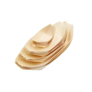 Bateau à sushi <span class=keywords><strong>en</strong></span> bois jetable Feuille de bois Bateau Sushi Apéritif Plats Plats <span class=keywords><strong>en</strong></span> vente - Product Image 1